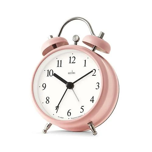Newgate Pink Twin-Bell Alarm Clock - Classic Design thumbnail 2